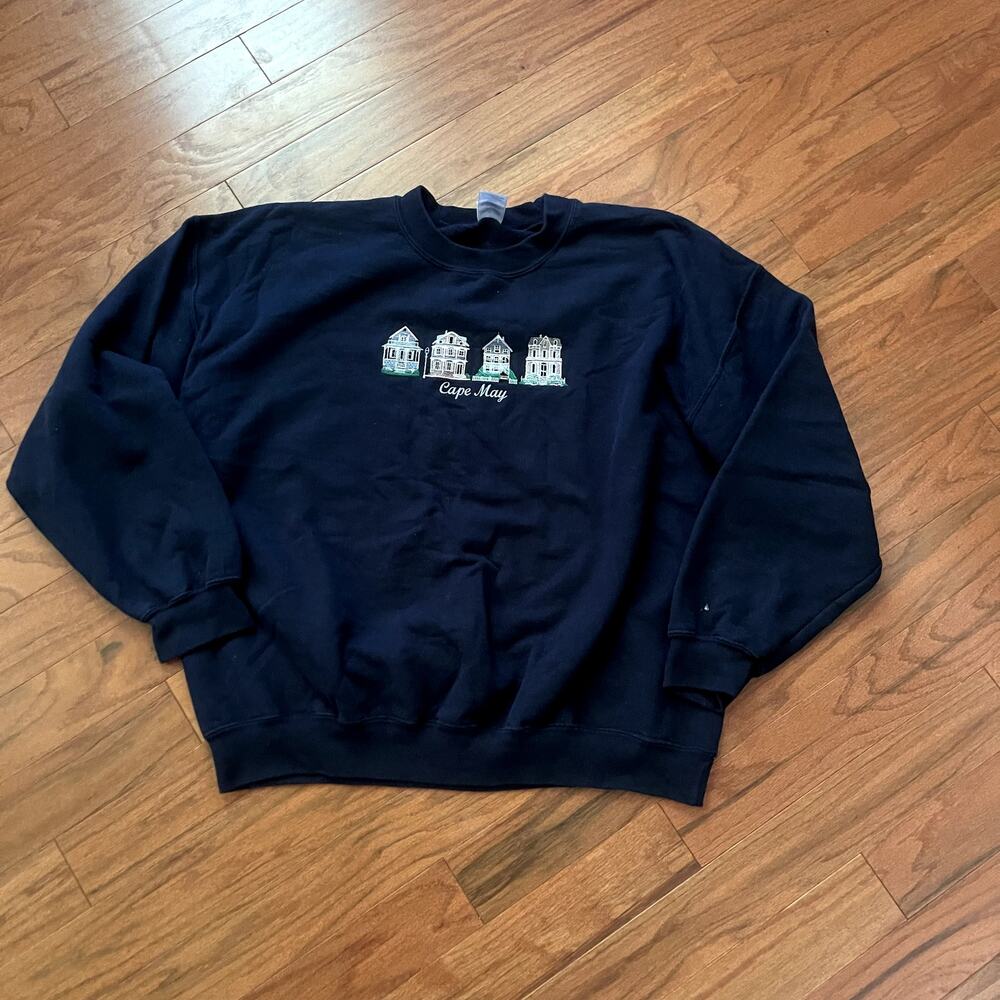 Cape May Dark Navy Blue Crew Neck Sweatshirt Size XL